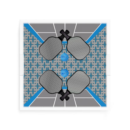 Pickelball Anyone Silver Blue 12X12 Acrylic Tray - nicolettemayer.com 