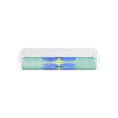 Pickelball Anyone Blue Green  12.5x7.75 Acrylic Tray - nicolettemayer.com 