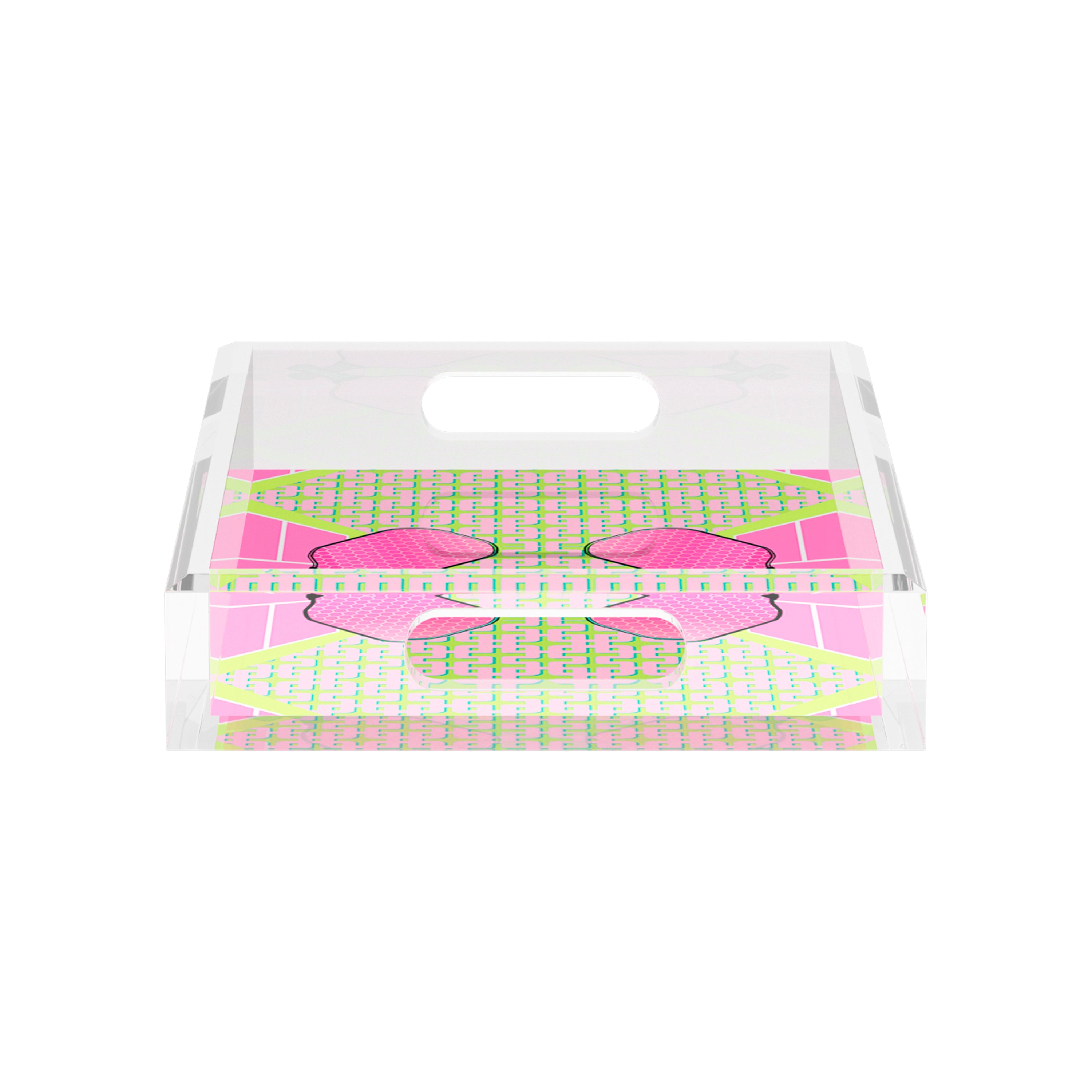 Pickelball Anyone Nancy Fran  12.5x7.75 Acrylic Tray - nicolettemayer.com 