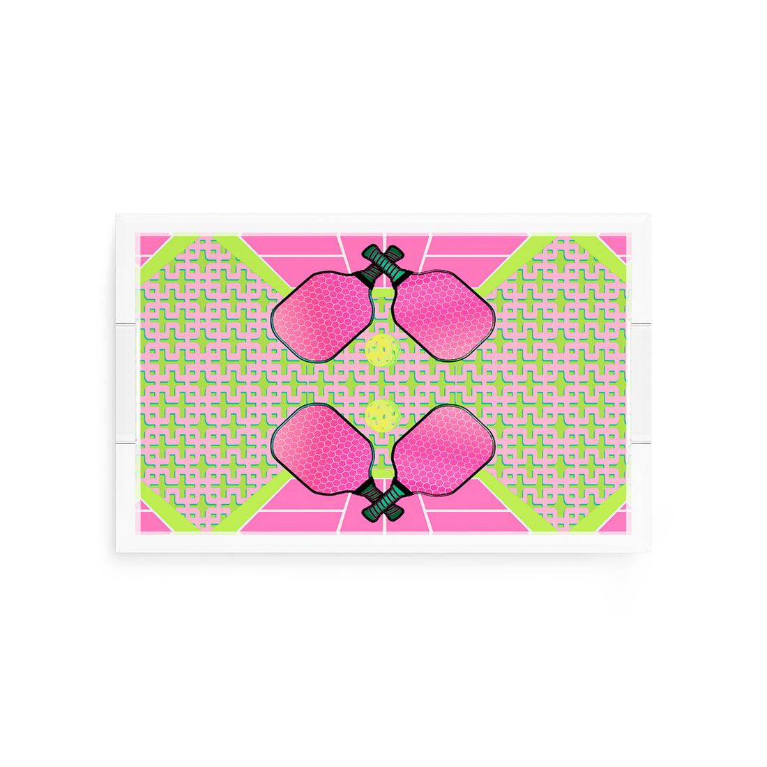 Pickelball Anyone Nancy Fran  12.5x7.75 Acrylic Tray - nicolettemayer.com 