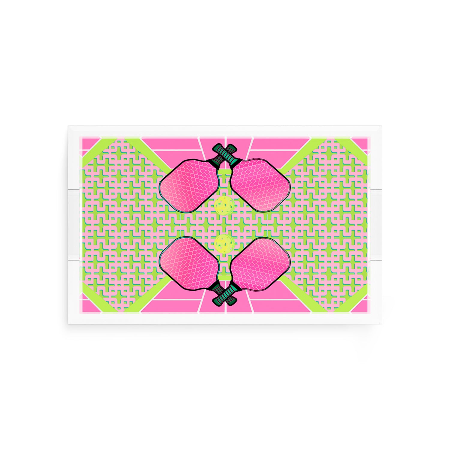 Pickelball Anyone Nancy Fran  12.5x7.75 Acrylic Tray - nicolettemayer.com 