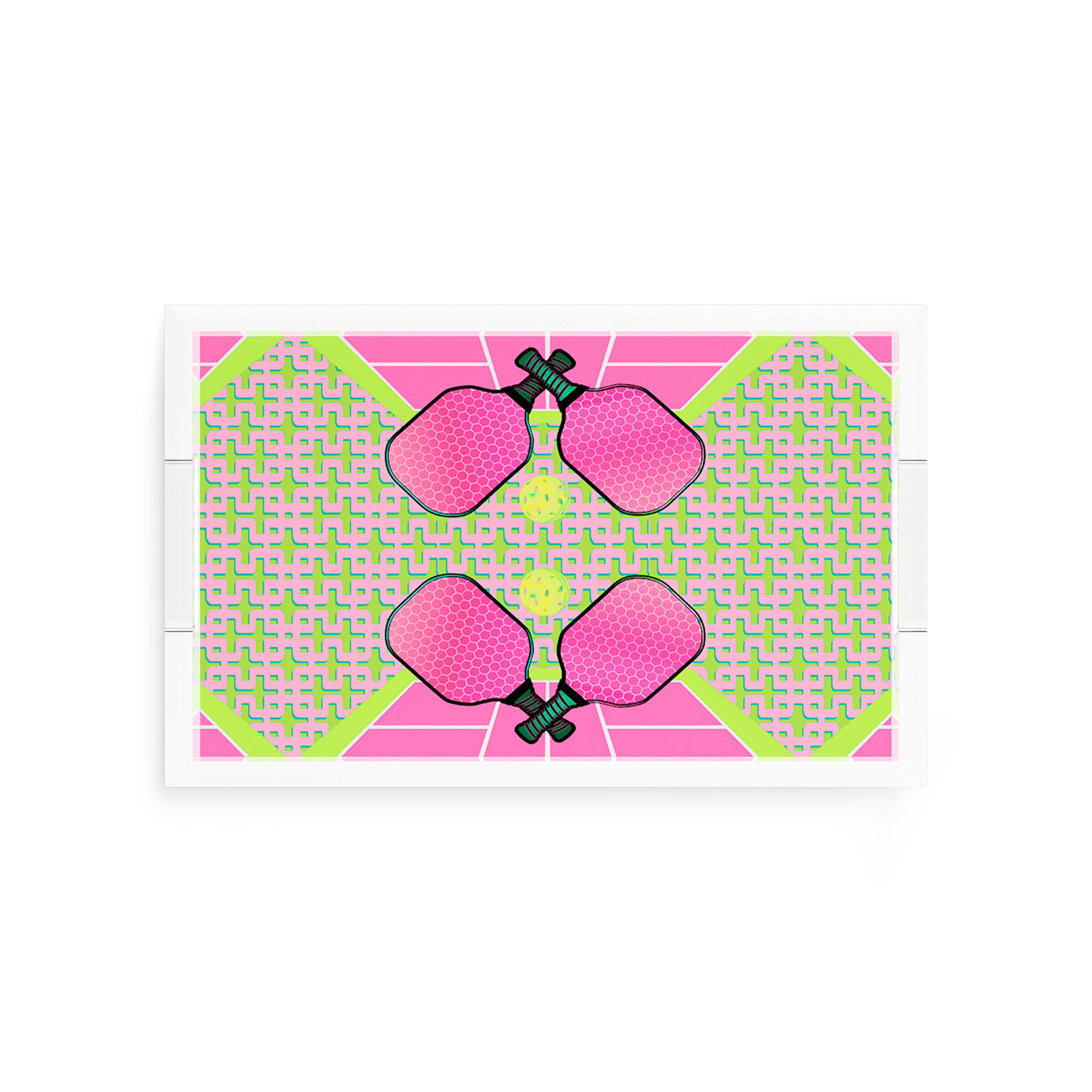 Pickelball Anyone Nancy Fran  12.5x7.75 Acrylic Tray - nicolettemayer.com 