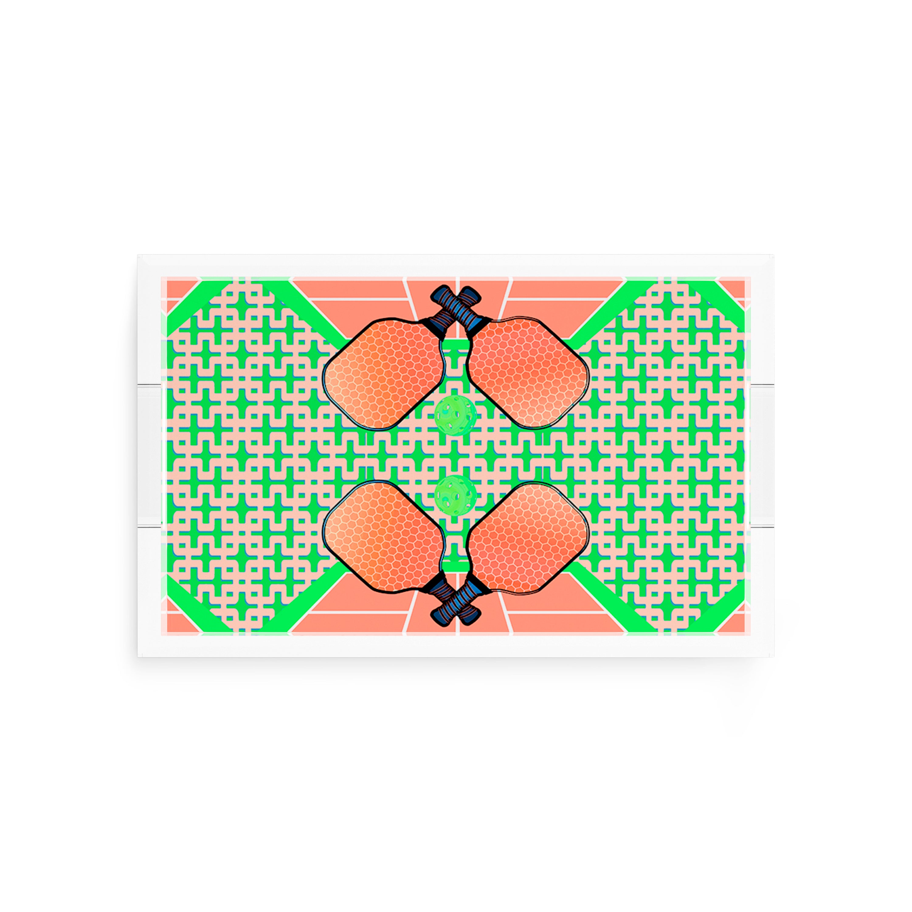 Pickelball Anyone Pam and Emma  12.5x7.75 Acrylic Tray - nicolettemayer.com 