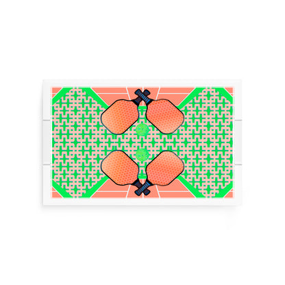 Pickelball Anyone Pam and Emma  12.5x7.75 Acrylic Tray - nicolettemayer.com 