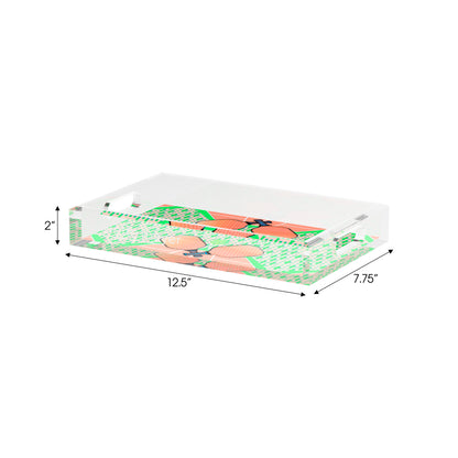 Pickelball Anyone Pam and Emma  Set of 3 Acrylic Tray - nicolettemayer.com 
