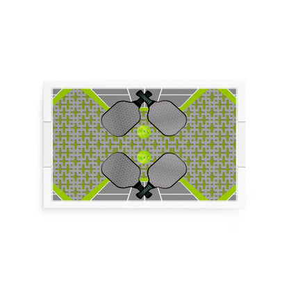 Pickelball Anyone Silver Lime  12.5x7.75 Acrylic Tray - nicolettemayer.com 