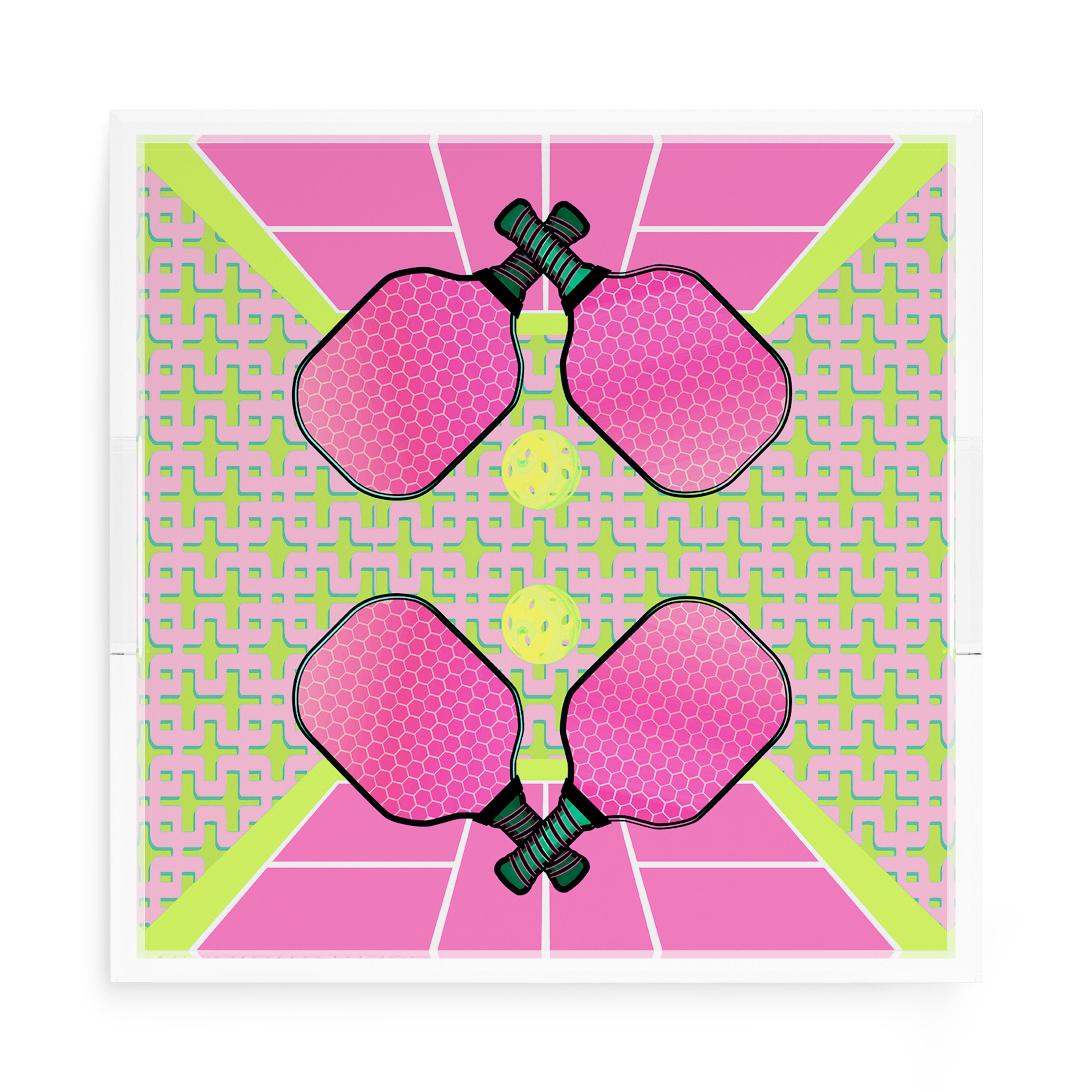 Pickelball Anyone Nancy Fran 15X15 Acrylic Tray - nicolettemayer.com 
