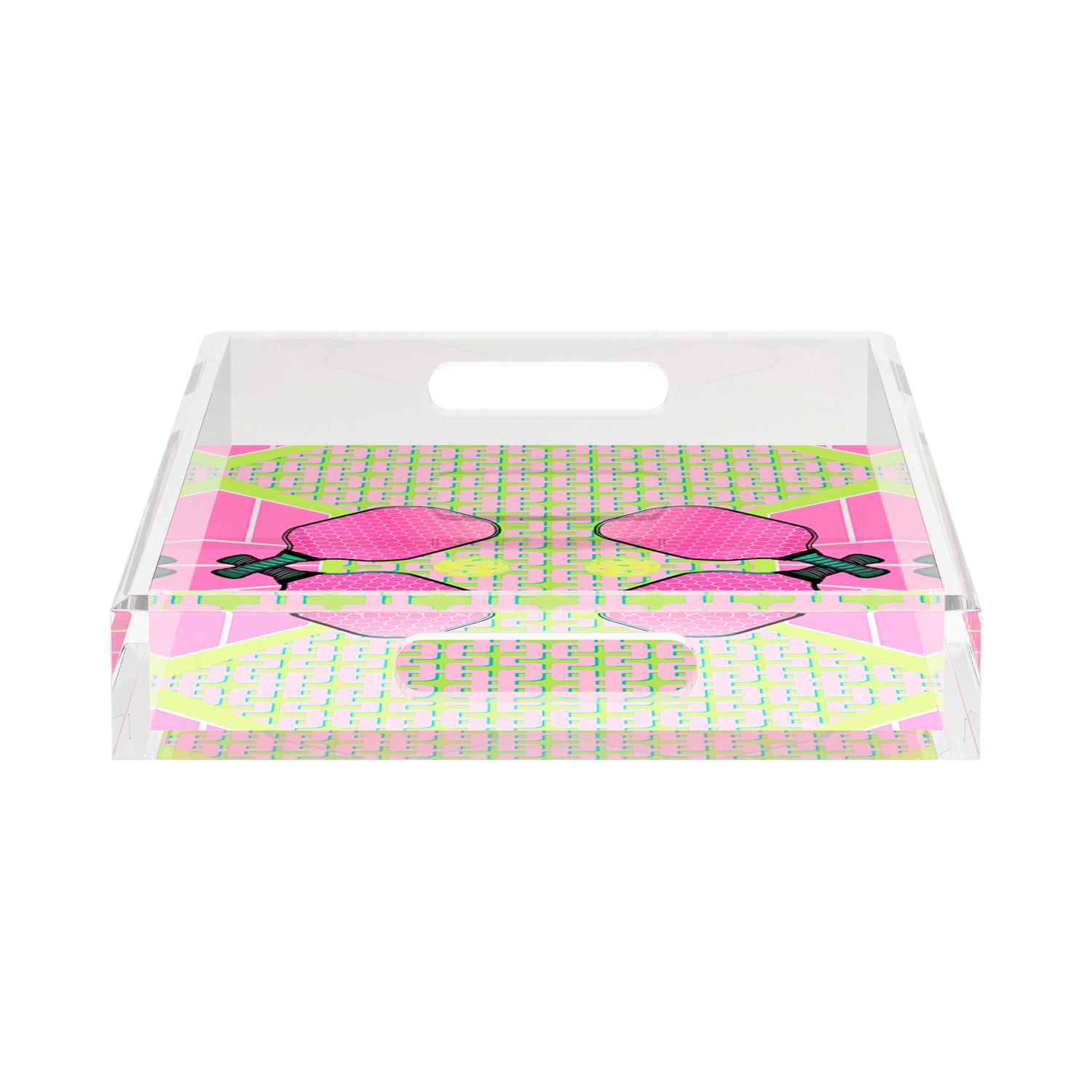 Pickelball Anyone Nancy Fran  17X10.5 Acrylic Tray - nicolettemayer.com 