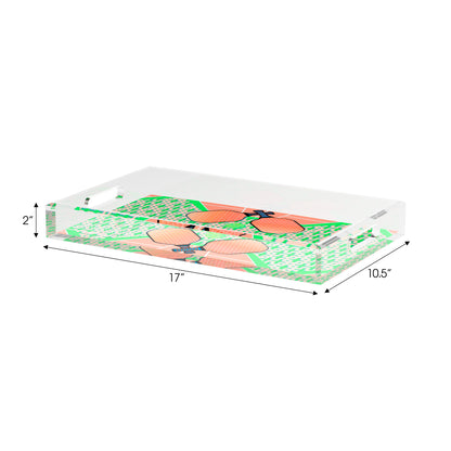Pickelball Anyone Pam and Emma  Set of 3 Acrylic Tray - nicolettemayer.com 