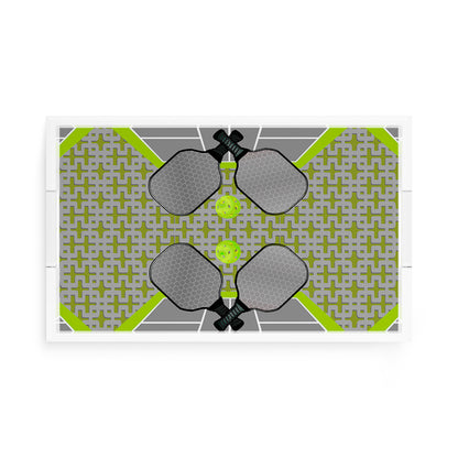 Pickelball Anyone Silver Lime  17X10.5 Acrylic Tray - nicolettemayer.com 