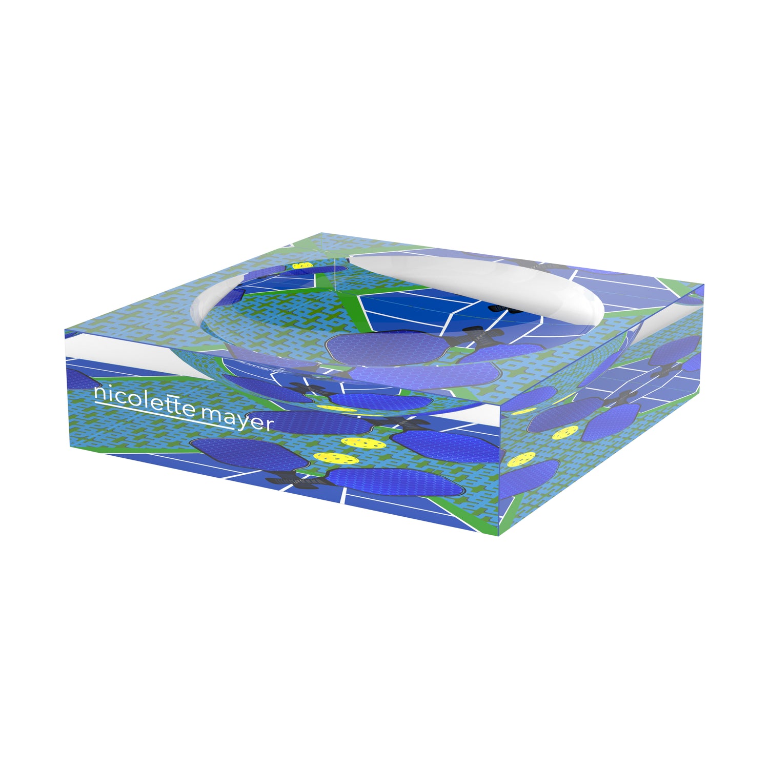 Pickelball Anyone Blue Green Candy Catchall Dish