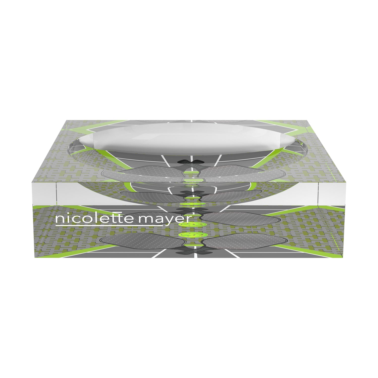 Pickelball Anyone Silver Lime Candy Catchall Dish