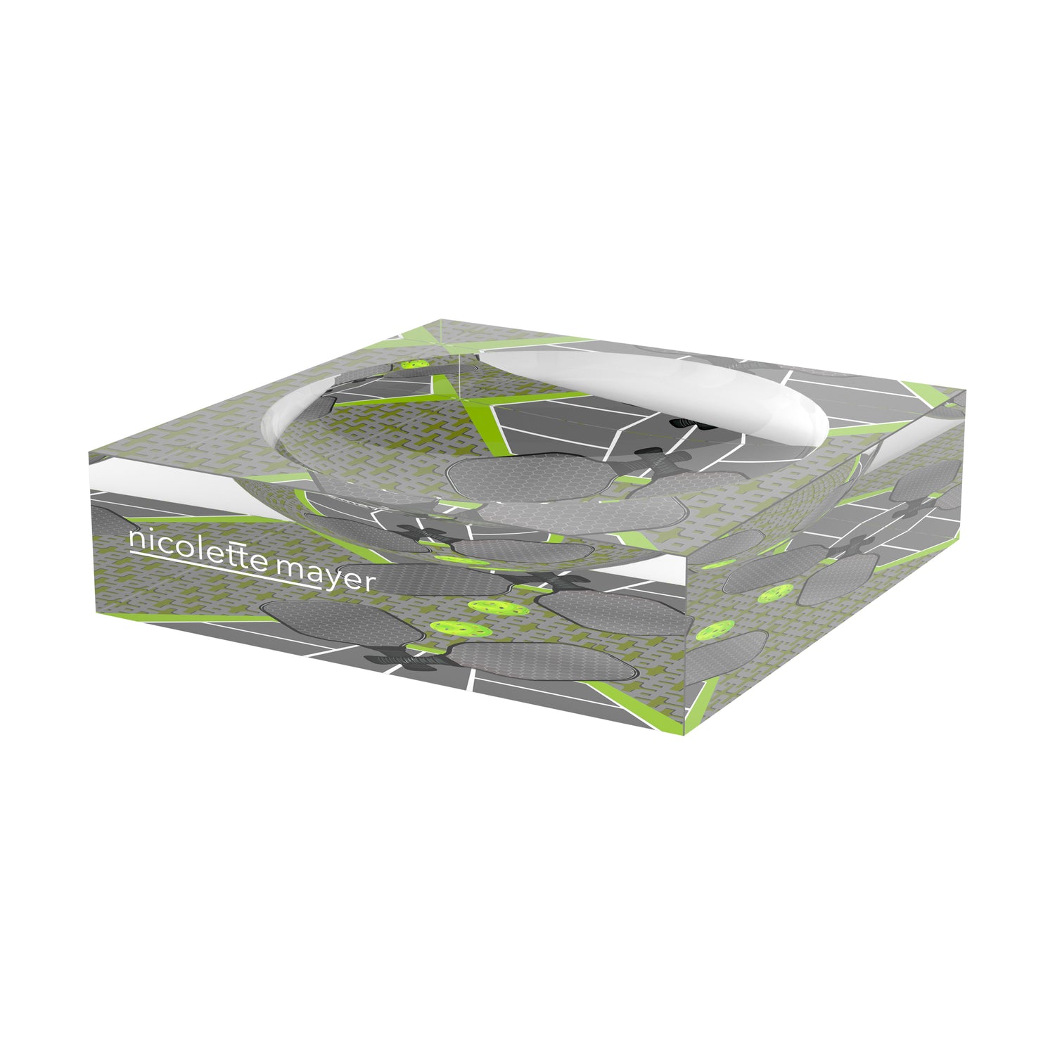 Pickelball Anyone Silver Lime Candy Catchall Dish