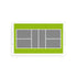 Pickelball Court Silver Lime  12.5x7.75 Acrylic Tray - nicolettemayer.com 