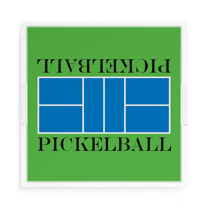 Pickelball Court Blue Green 15X15 Acrylic Tray - nicolettemayer.com 