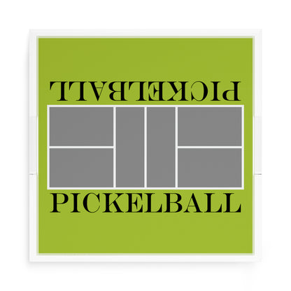 Pickelball Court Silver Lime 15X15 Acrylic Tray - nicolettemayer.com 