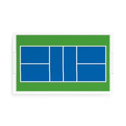 Pickelball Court Blue Green  17X10.5 Acrylic Tray - nicolettemayer.com 