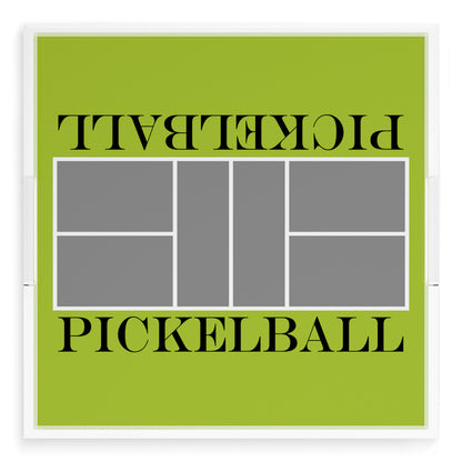 Pickelball Court Silver Lime 18X18 Acrylic Tray - nicolettemayer.com 