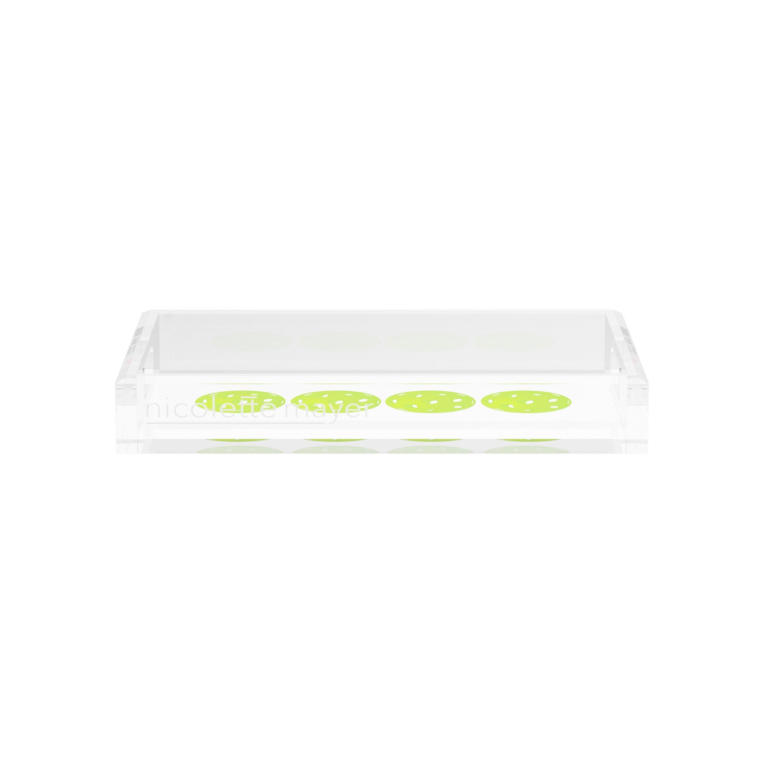 Pickelballs Acid Green  12.5x7.75 Acrylic Tray - nicolettemayer.com 