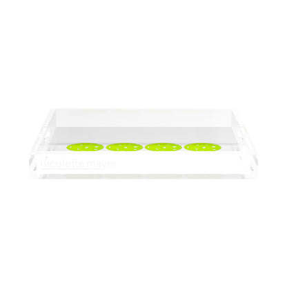 Pickelballs Acid Green 15X15 Acrylic Tray - nicolettemayer.com 