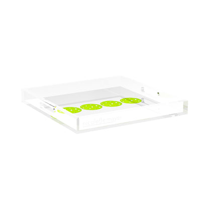 Pickelballs Acid Green 15X15 Acrylic Tray - nicolettemayer.com 