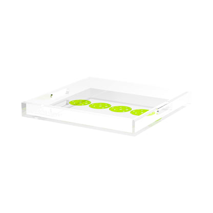 Pickelballs Acid Green 15X15 Acrylic Tray - nicolettemayer.com 