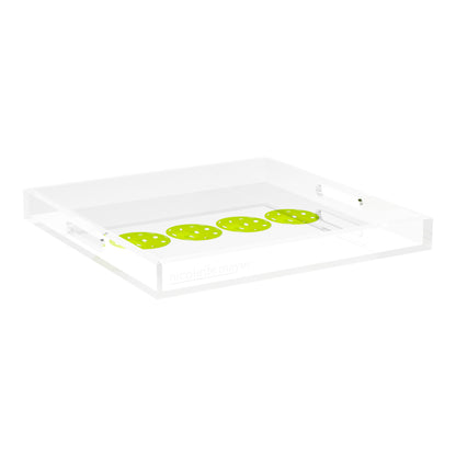 Pickelballs Acid Green 18X18 Acrylic Tray - nicolettemayer.com 