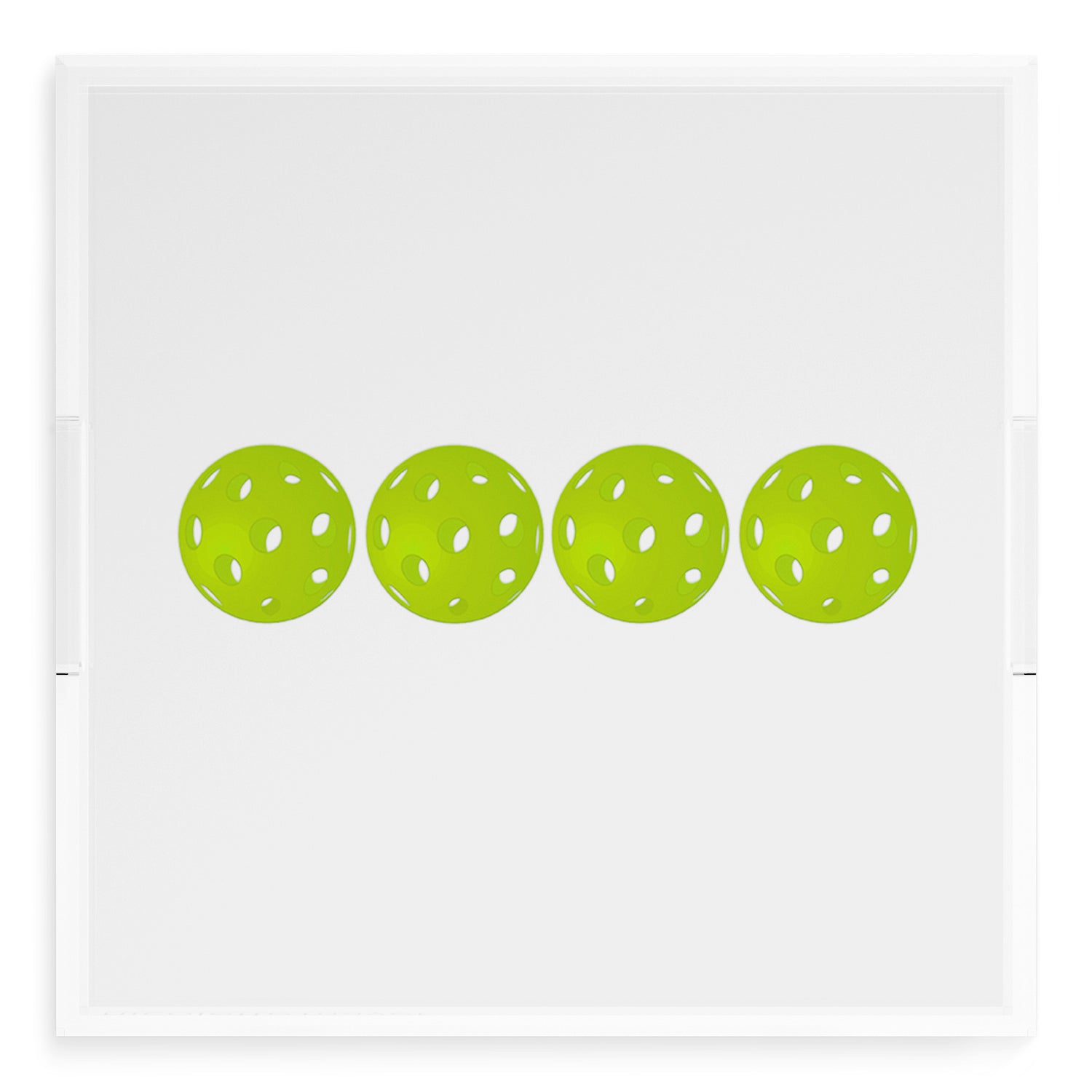 Pickelballs Acid Green 18X18 Acrylic Tray - nicolettemayer.com 