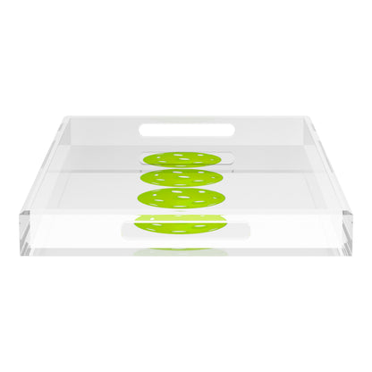 Pickelballs Acid Green  22.5x14.5 Acrylic Tray - nicolettemayer.com 