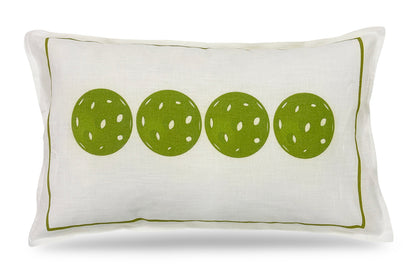 Pickelballs Acid Green 20x12 White Flange Pillow