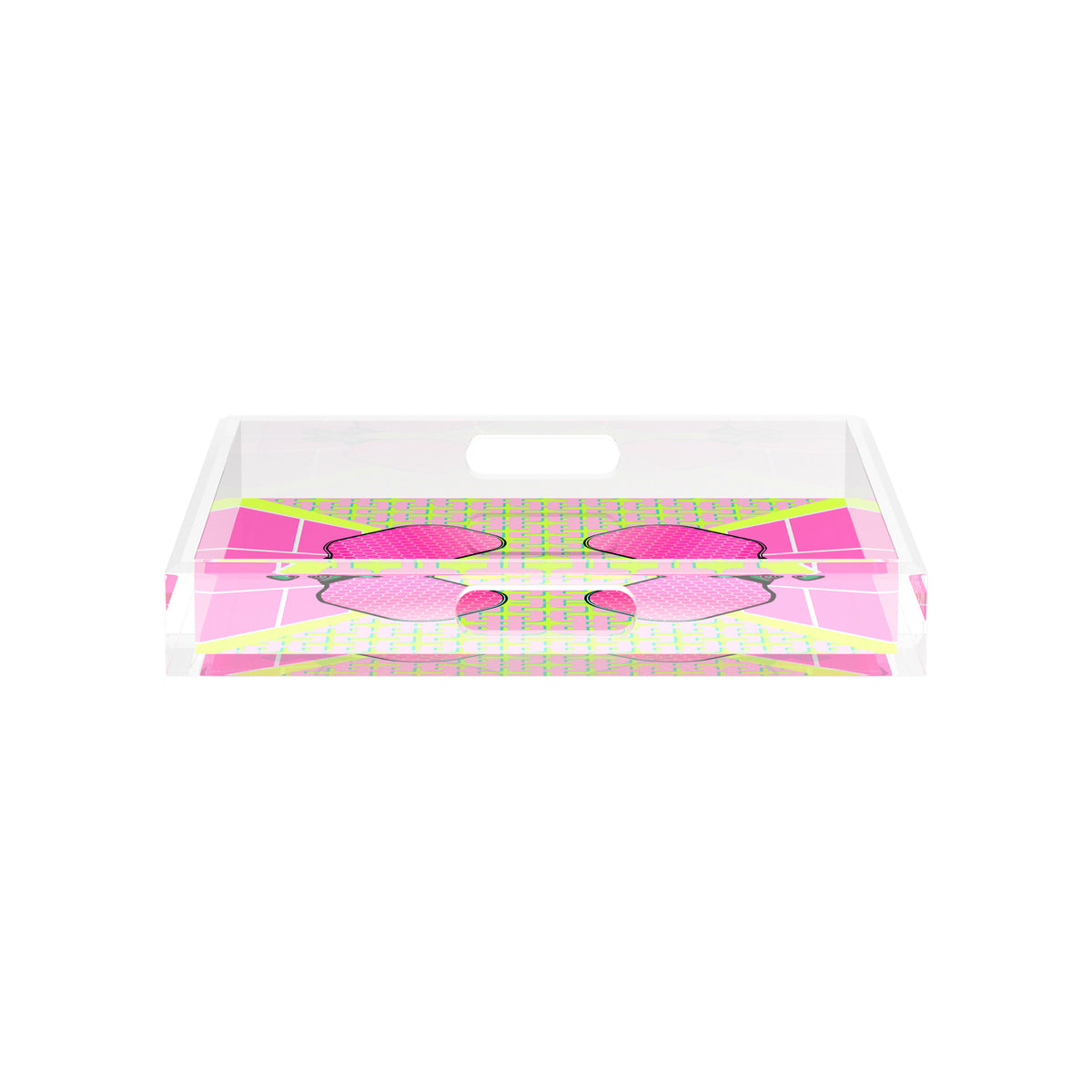 Pickleball Anyone Nancy Fran Acrylic Decorative Tray, 12 x 12 in. by Nicolette Mayer 