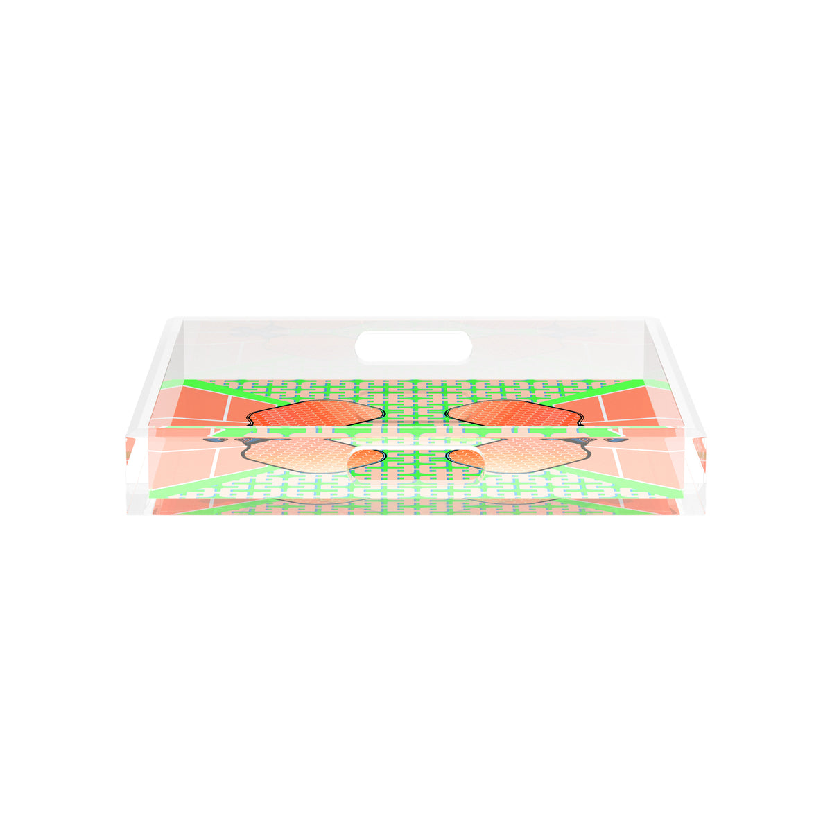Pickleball Anyone Pam and Emma Acrylic Decorative Tray, 12 x 12 in. by Nicolette Mayer 