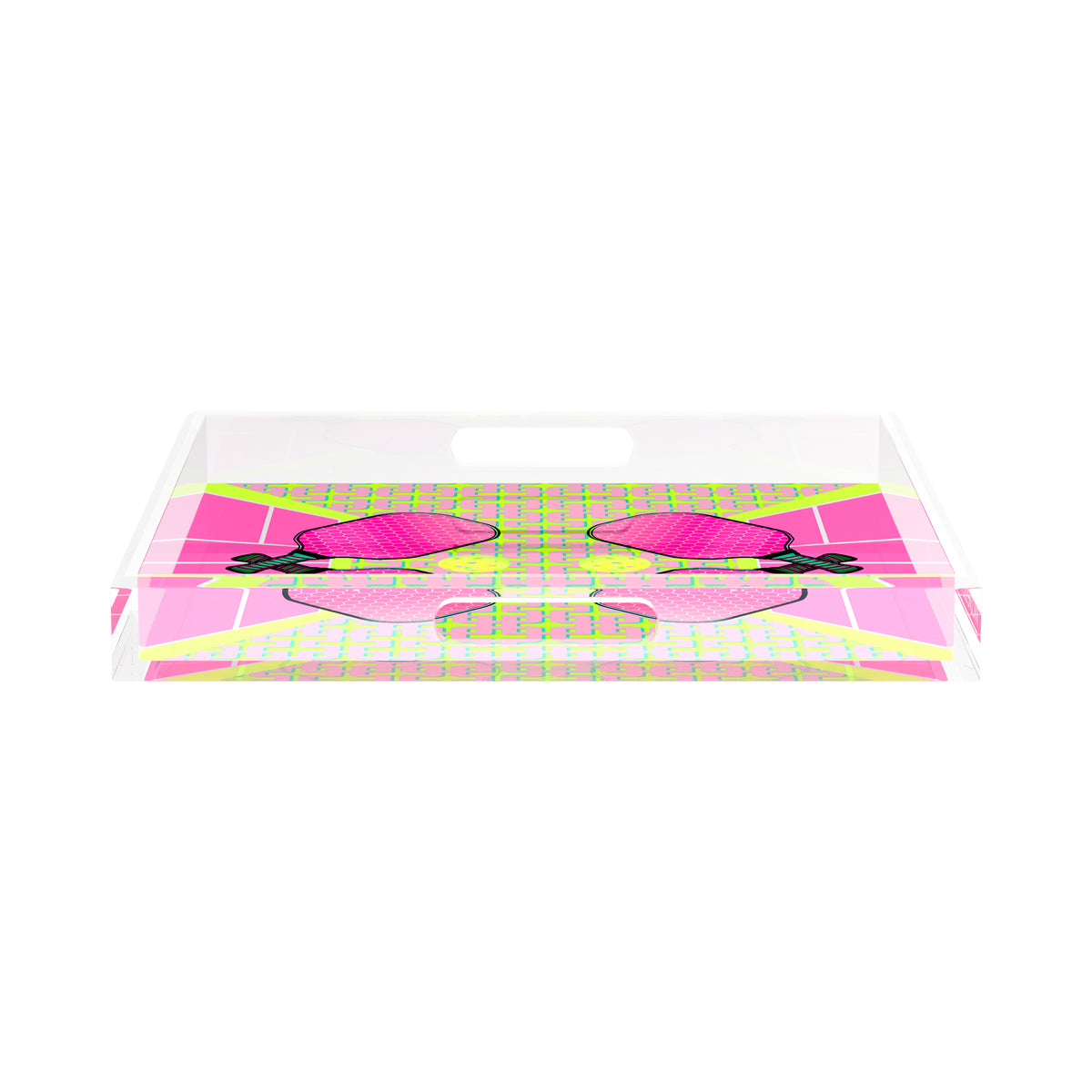 Pickleball Anyone Nancy Fran Acrylic Decorative Tray, 15 x 15 in. by Nicolette Mayer 