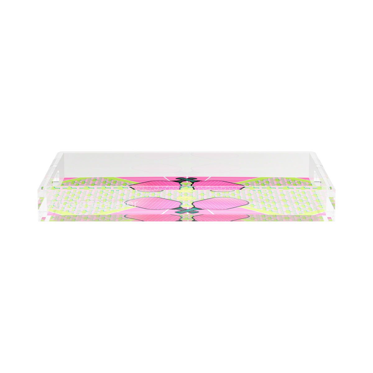Pickleball Anyone Nancy Fran Acrylic Decorative Tray, 17 x 10.5 in. by Nicolette Mayer 