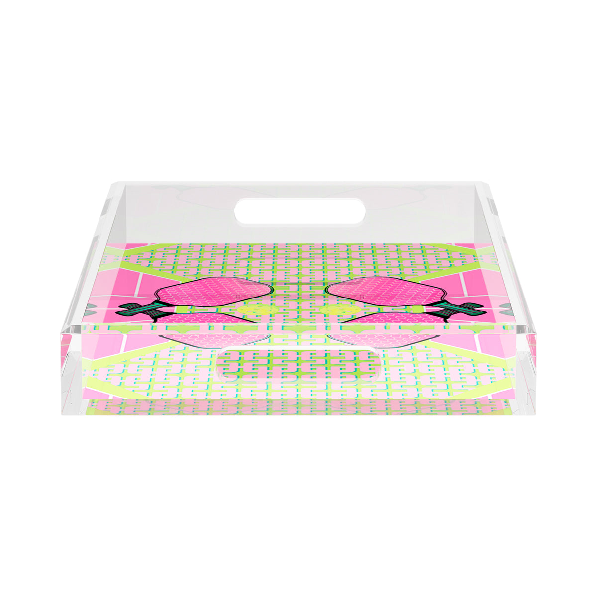 Pickleball Anyone Nancy Fran Acrylic Decorative Tray, 17 x 10.5 in. by Nicolette Mayer 