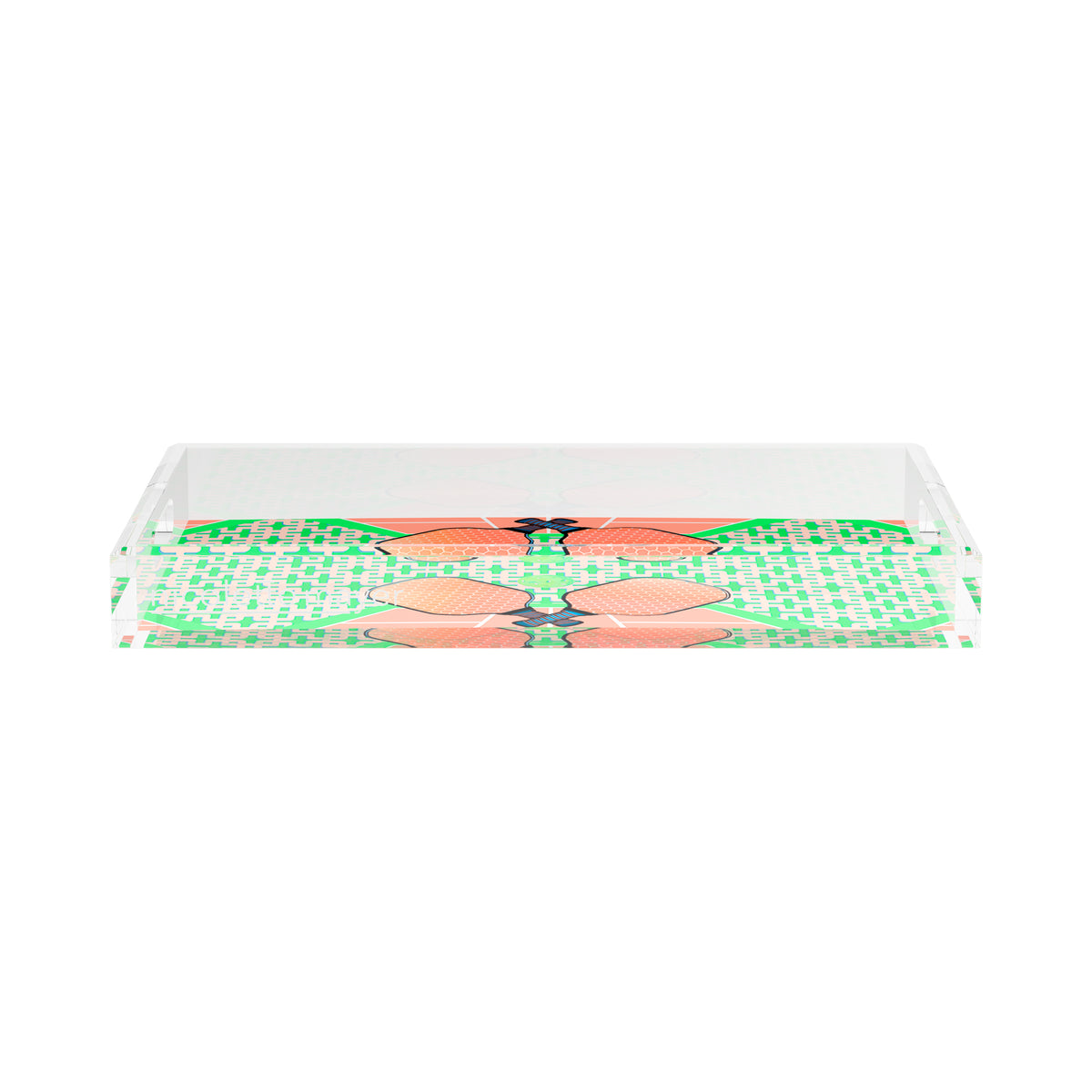 Pickleball Anyone Pam and Emma Acrylic Decorative Tray, 17 x 10.5 in. by Nicolette Mayer 