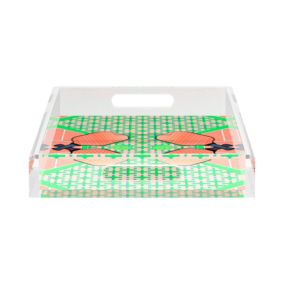Pickleball Anyone Pam and Emma Acrylic Decorative Tray, 17 x 10.5 in. by Nicolette Mayer 