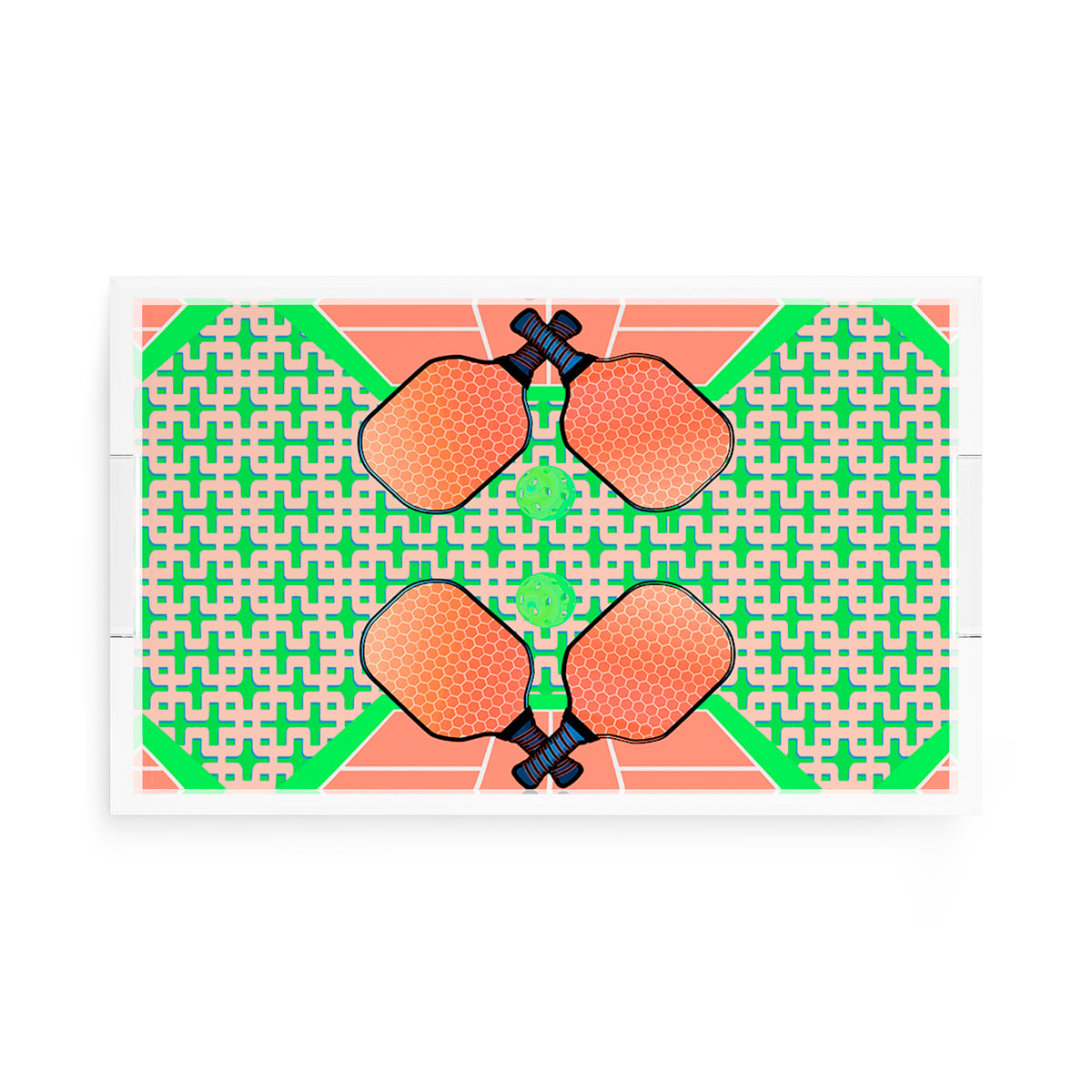 Pickleball Anyone Pam and Emma Acrylic Decorative Tray, 17 x 10.5 in. by Nicolette Mayer 