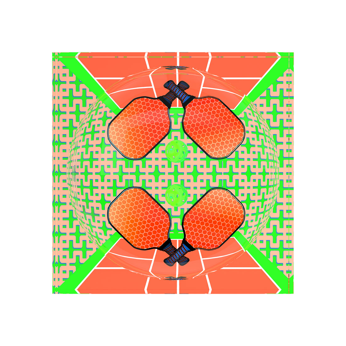 Pickleball Anyone Pam and Emma Candy Catchall Dish, 6 x 6 in. by Nicolette Mayer 