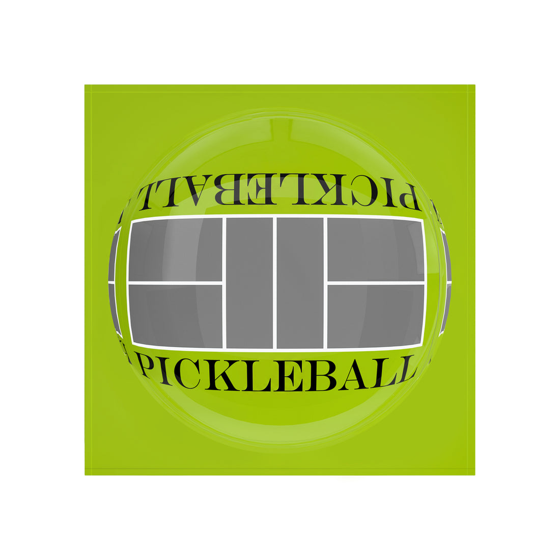 Pickleball Court Silver Lime Candy Catchall Dish, 6 x 6 in. by Nicolette Mayer 
