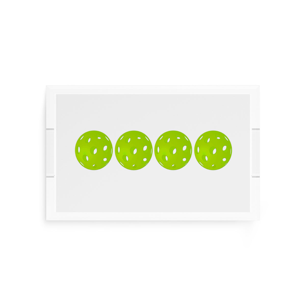 Pickleballs Acid Green Acrylic Decorative Tray, 12.5 x 7.75 in. by Nicolette Mayer 