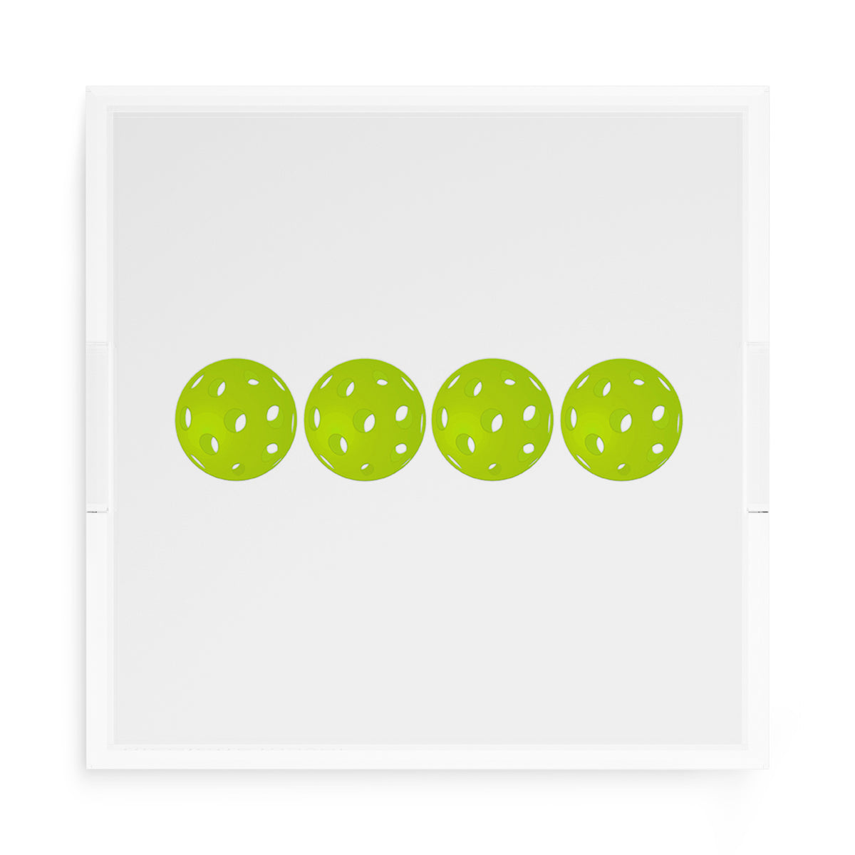 Pickleballs Acid Green Acrylic Decorative Tray, 15 x 15 in. by Nicolette Mayer 