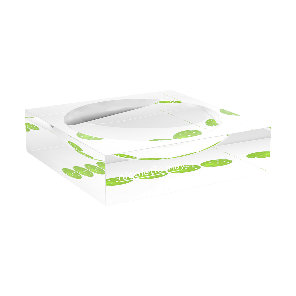 Pickleballs Acid Green Candy Catchall Dish, 6 x 6 in. by Nicolette Mayer 