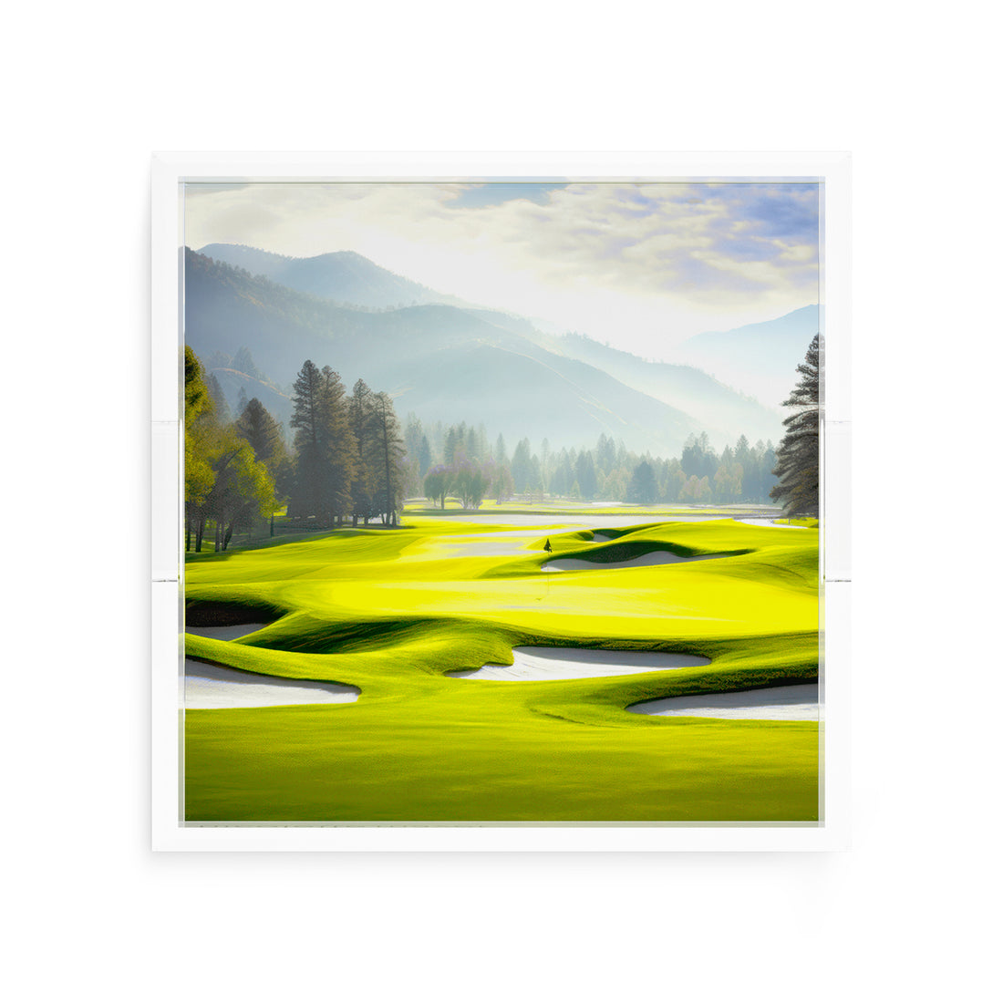 Golf Pin High  12X12 Acrylic Tray - nicolettemayer.com 