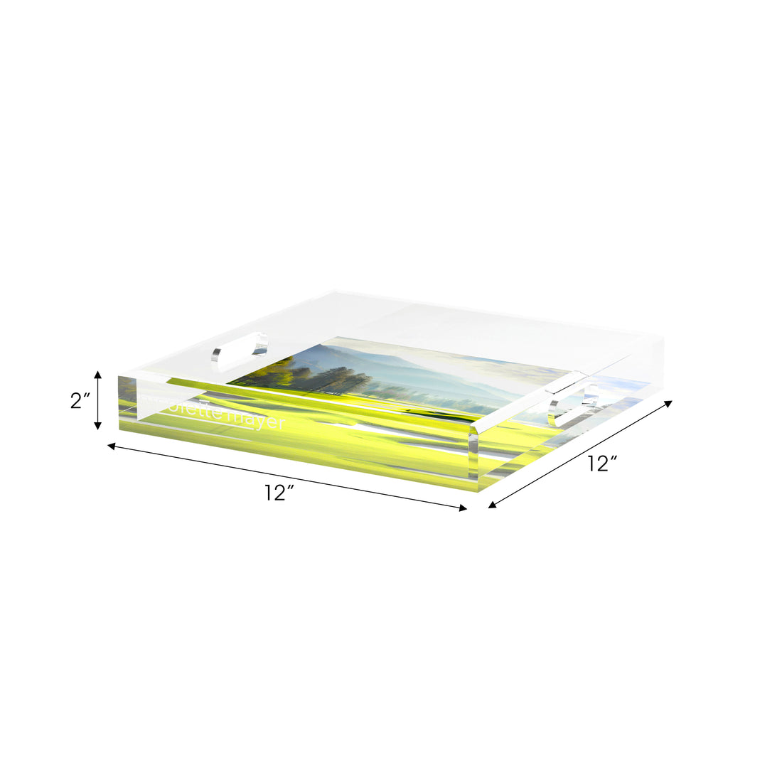 Golf Pin High  12X12 Acrylic Tray - nicolettemayer.com 