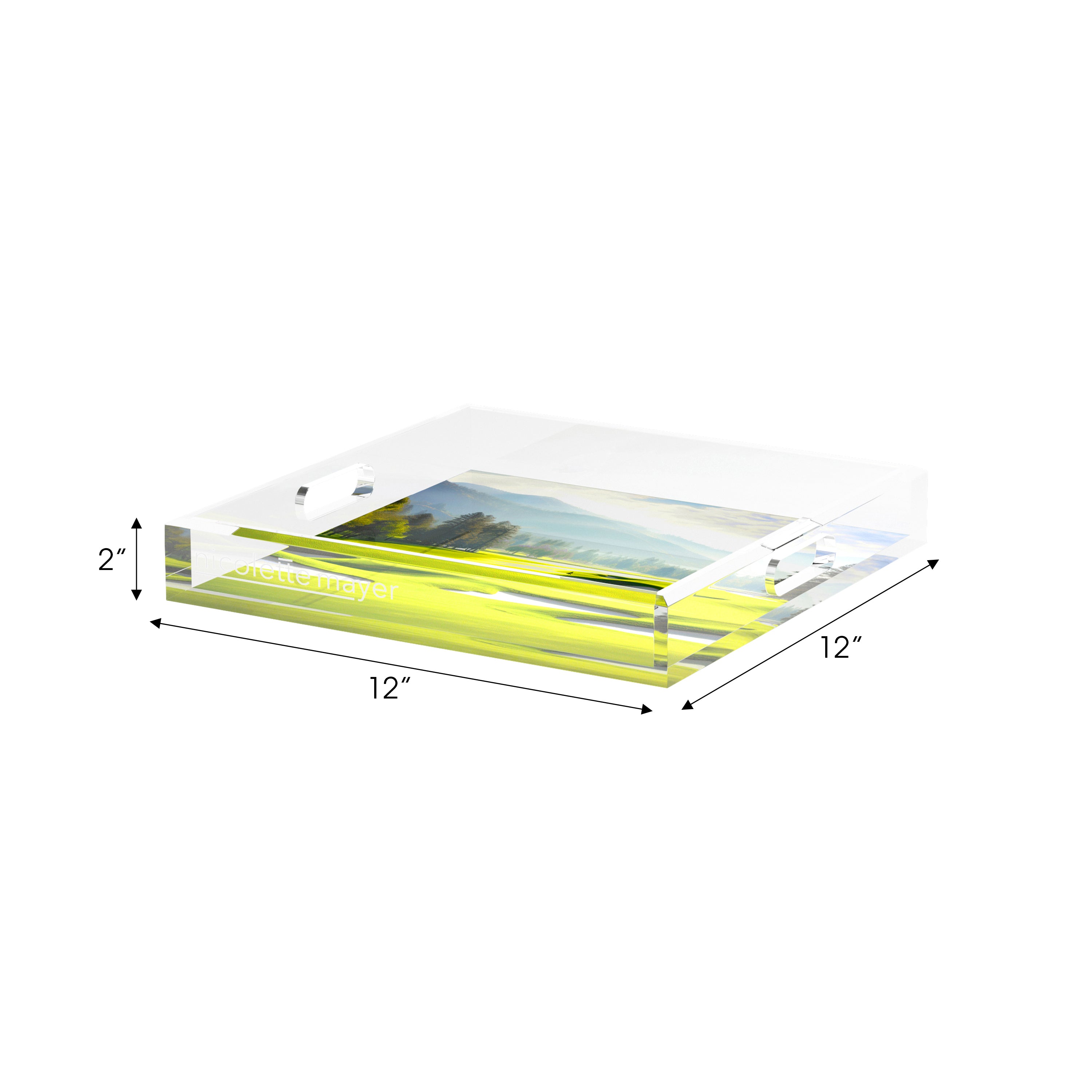 Golf Pin High  12X12 Acrylic Tray - nicolettemayer.com 