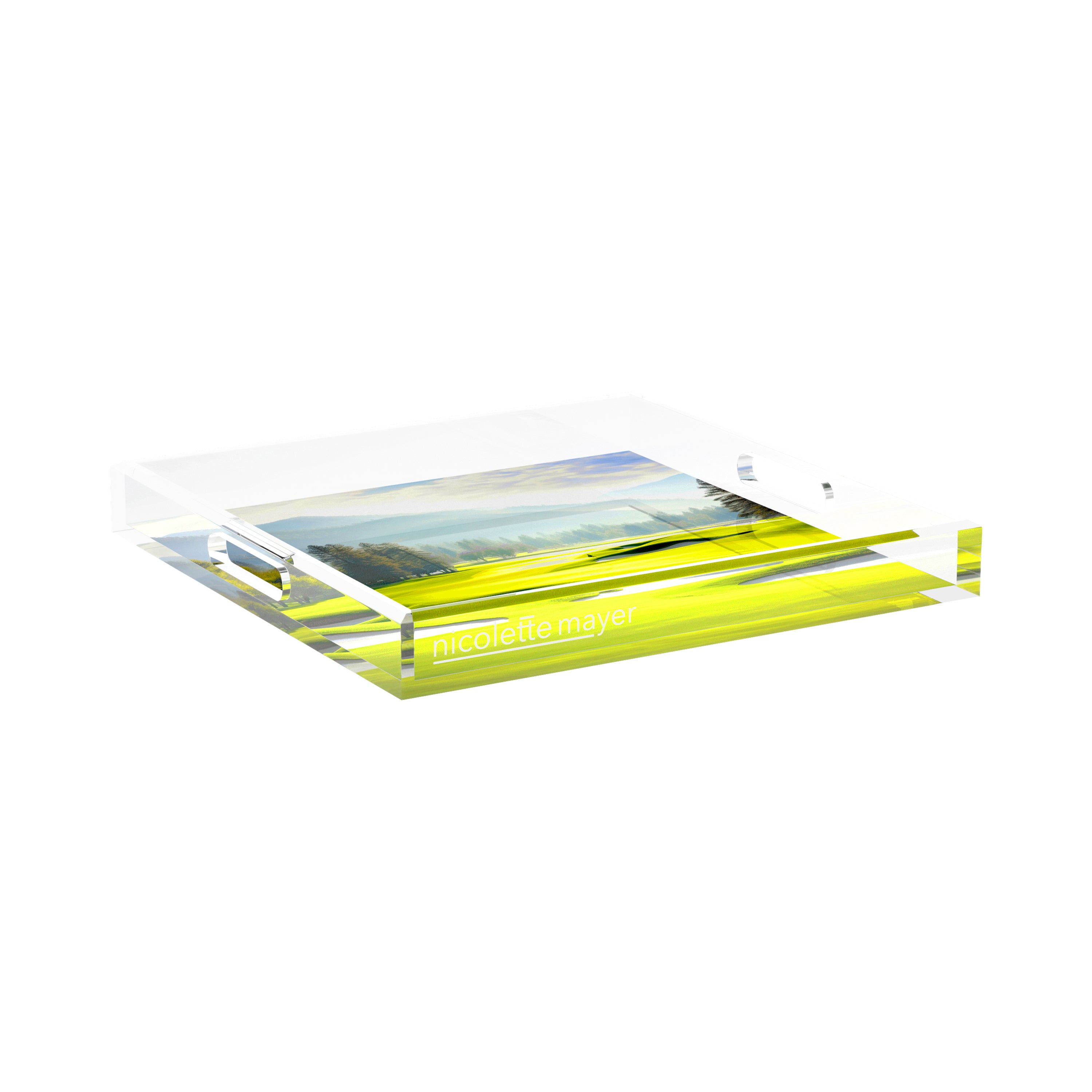 Golf Pin High  15X15 Acrylic Tray - nicolettemayer.com 