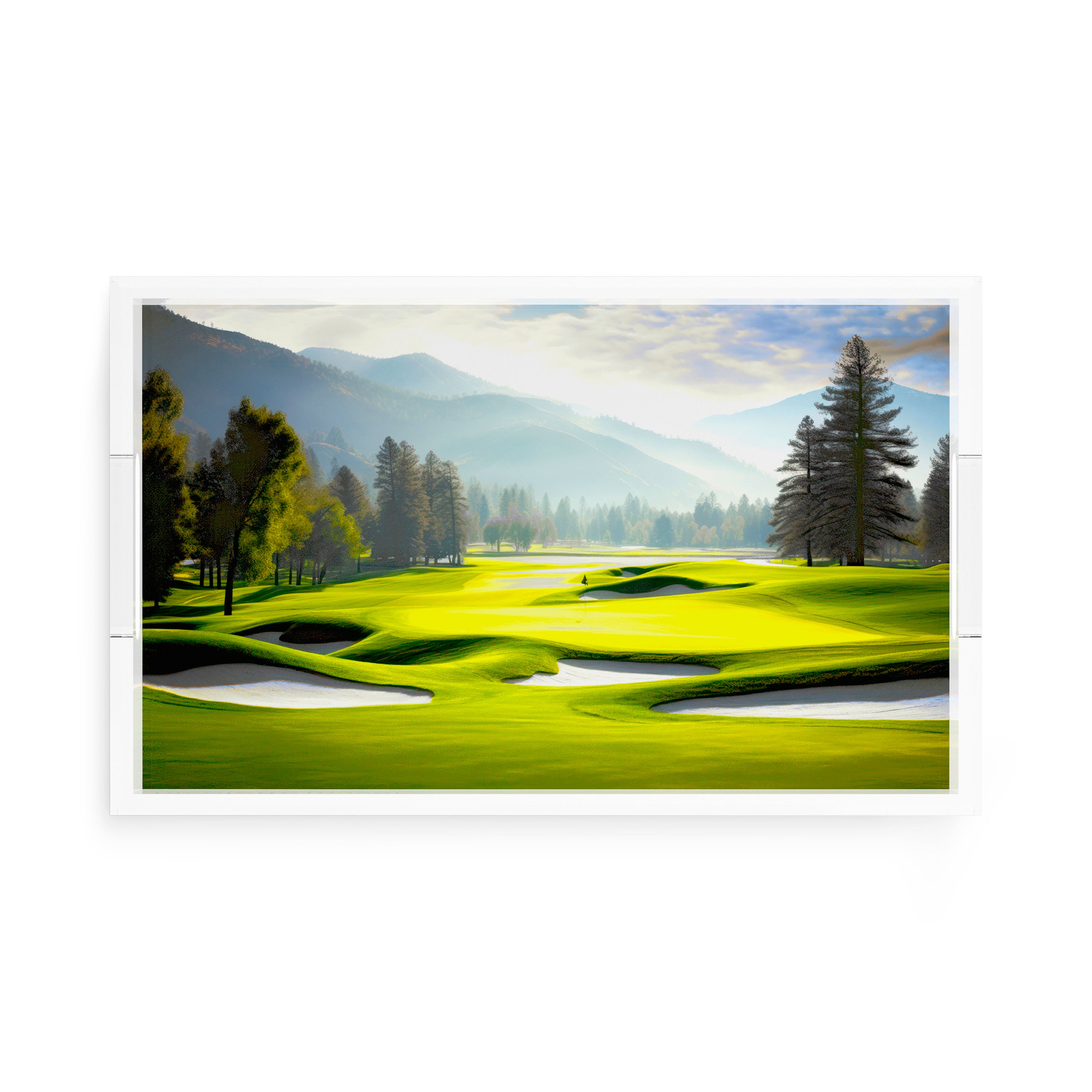 Golf Pin High  17X10.5 Acrylic Tray - nicolettemayer.com 