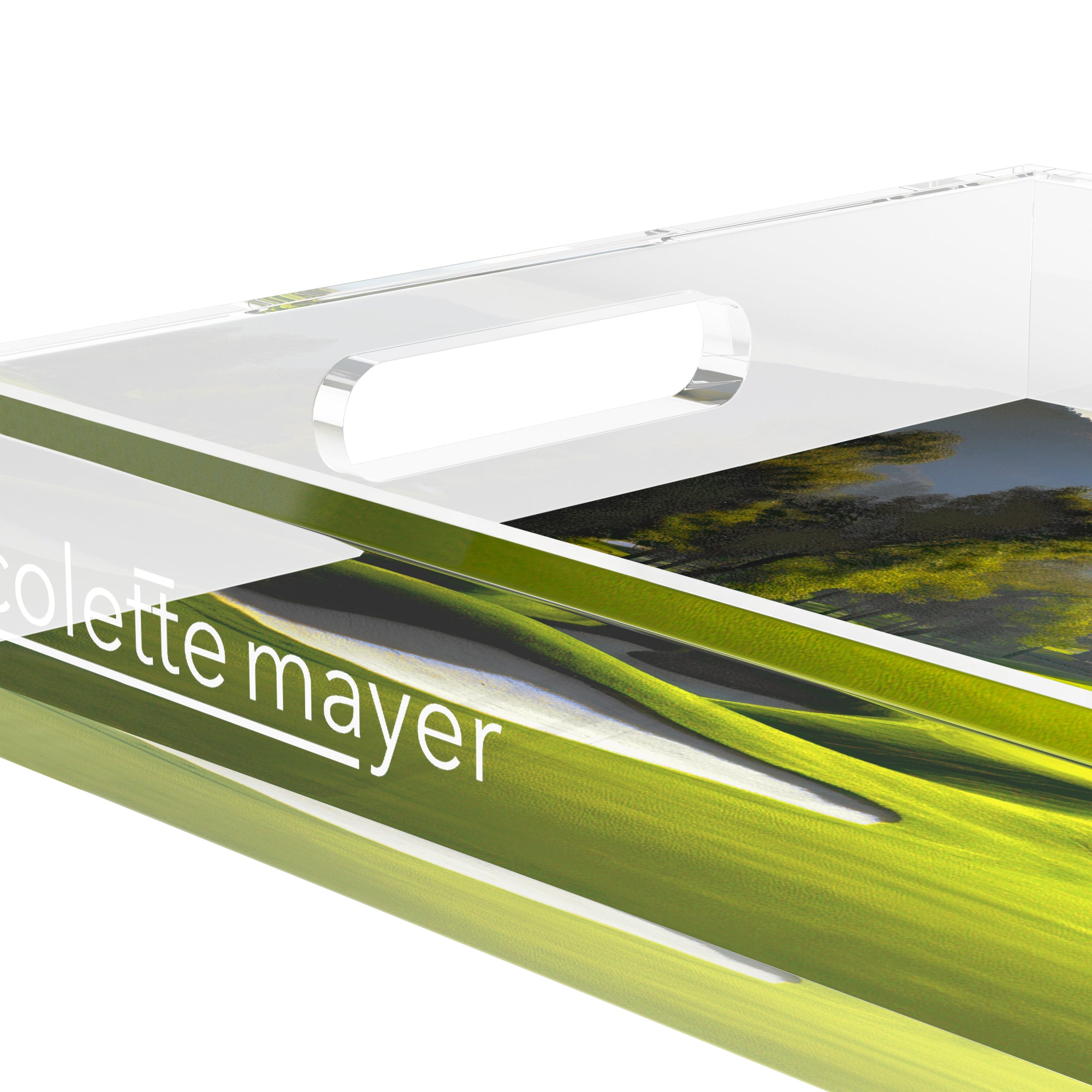 Golf Pin High  17X10.5 Acrylic Tray - nicolettemayer.com 