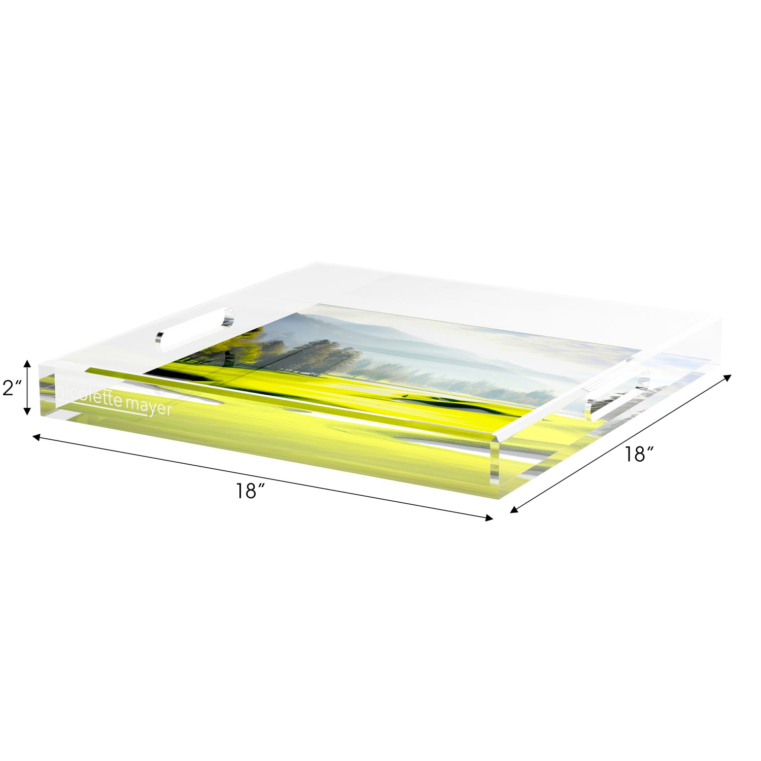 Golf Pin High  18X18 Acrylic Tray - nicolettemayer.com 
